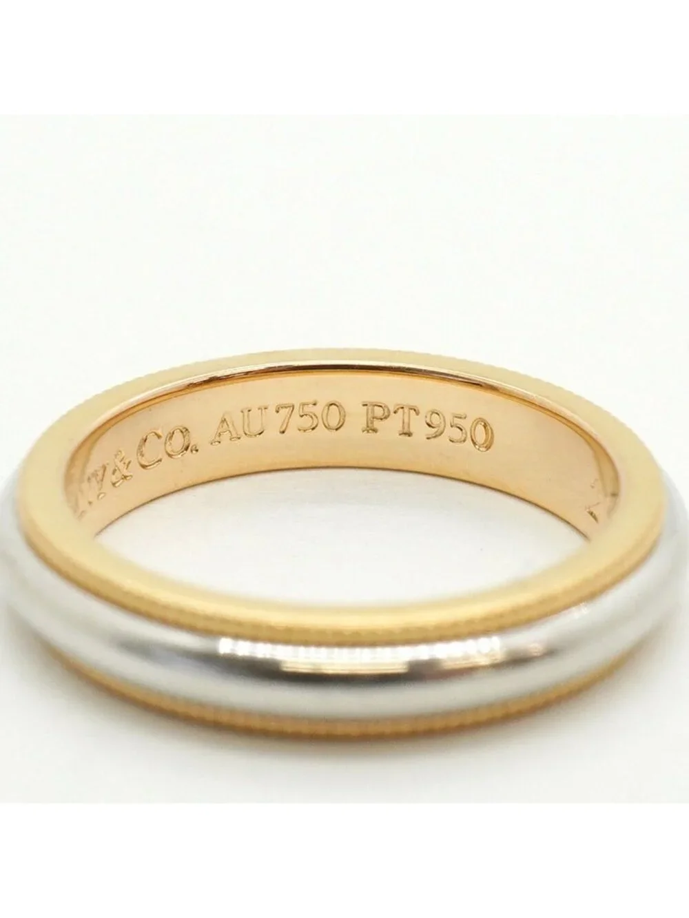 Tiffany & Co Ring Mil Gray 18k Pink Gold Platinum